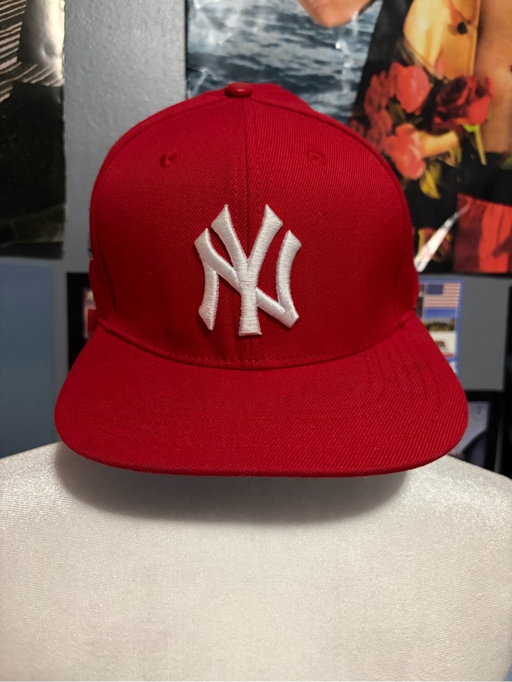 New Era Kids Red Snapback with White NY Embroidered Logo